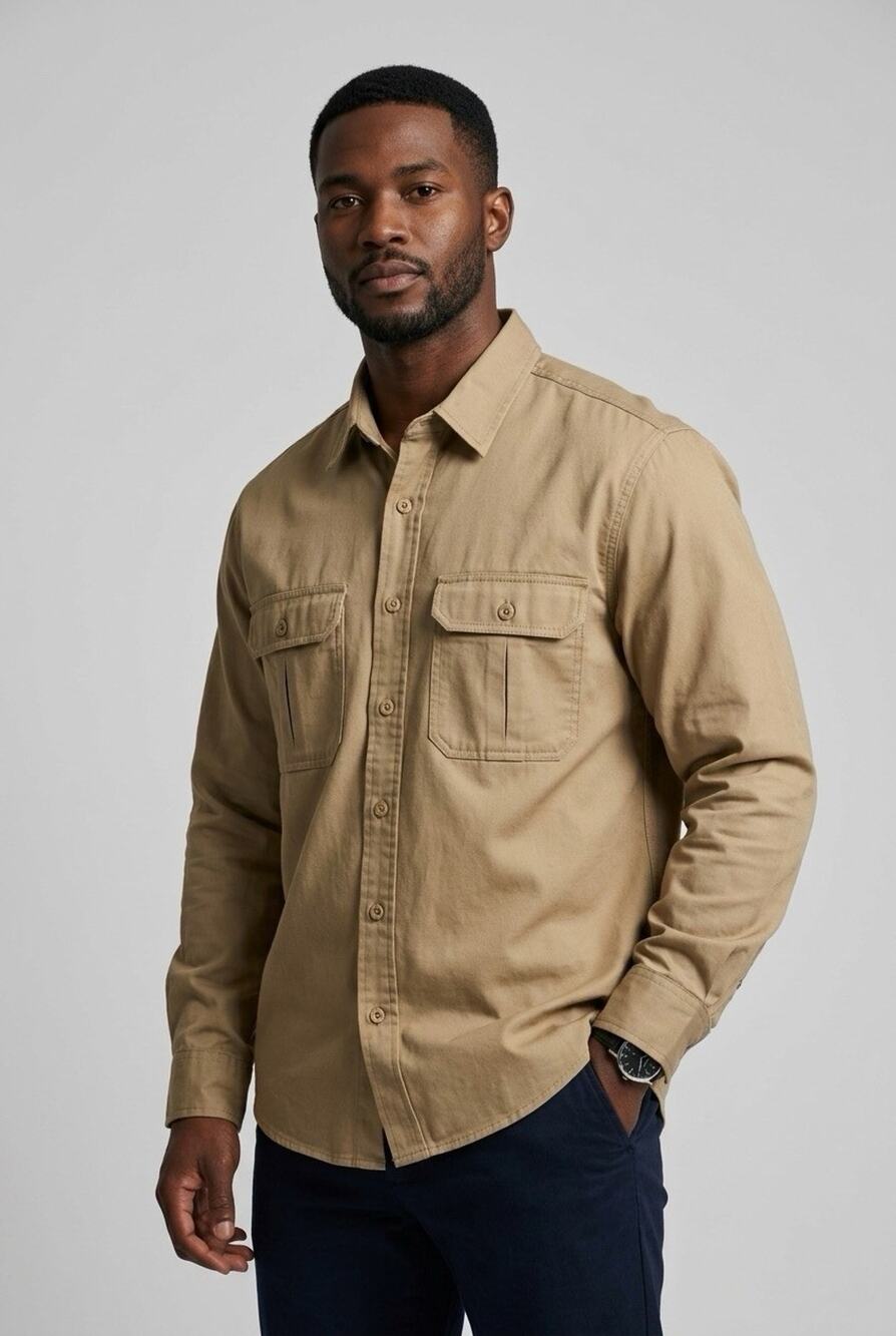 Woolrich Fishing Shirt Men's XL Khaki Button Up Pocket Vented Mesh Cotton Nylon